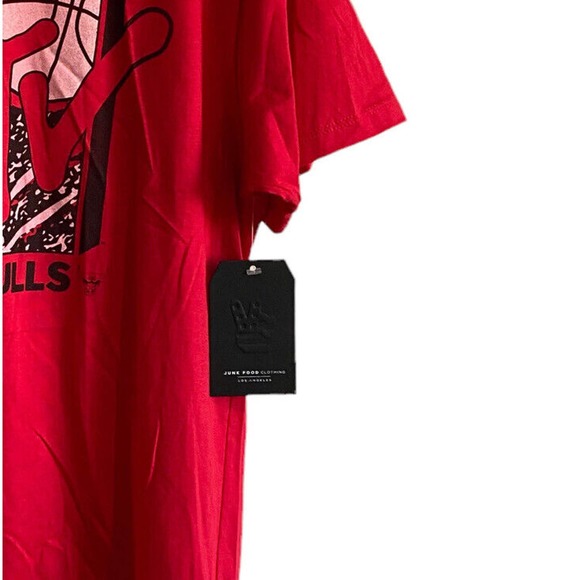 NBA Chicago Bulls Junk Food MTV Red Mens Large Graphic T-Shirt NWT - Picture 3 of 4